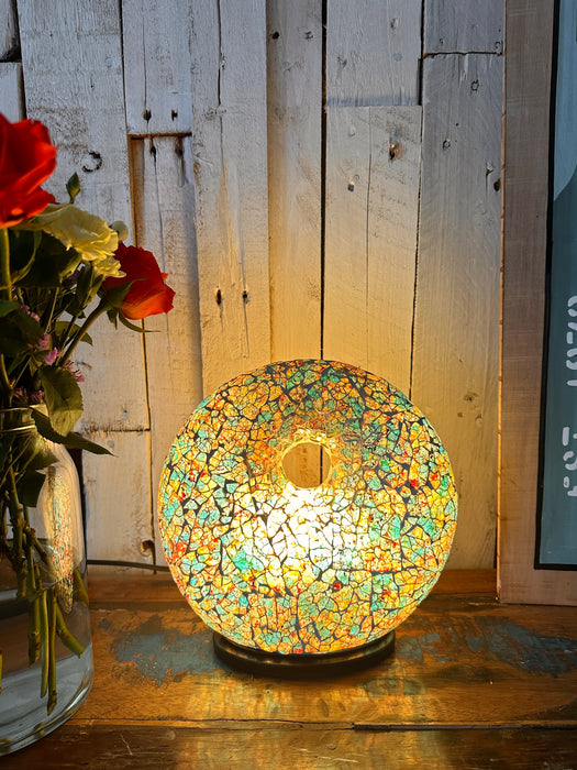 Mosaic Donut Lamp Small - Burgundy