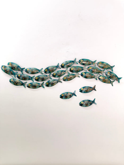 Flat Mottled Fish Shoal -Aqua