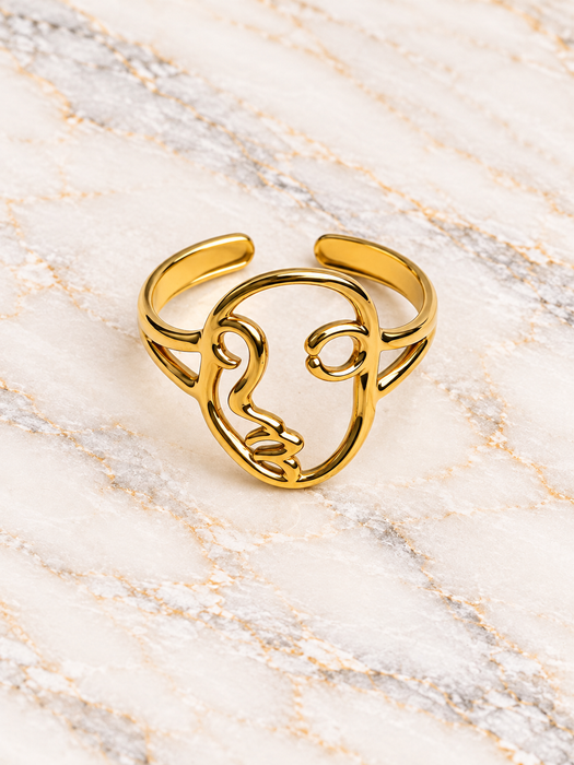 Face Ring - Gold