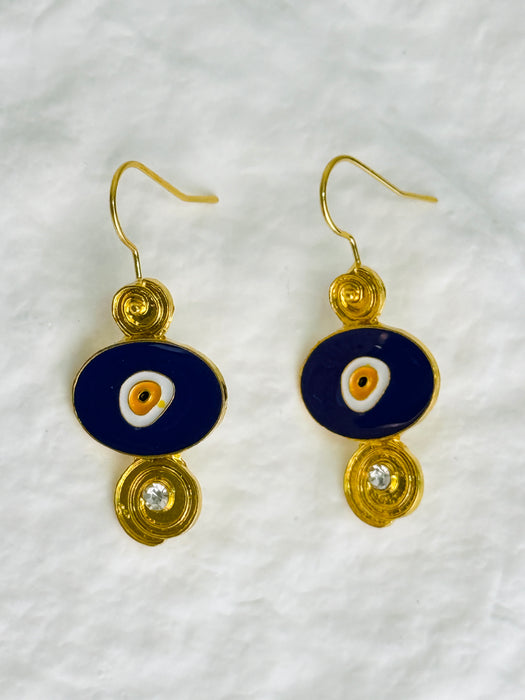 Blue Evil Eye Earrings