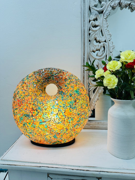 Mosaik-Donut-Lampe, mittelgroß, Burgunderrot