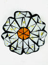 front view of mosaic daisy flower