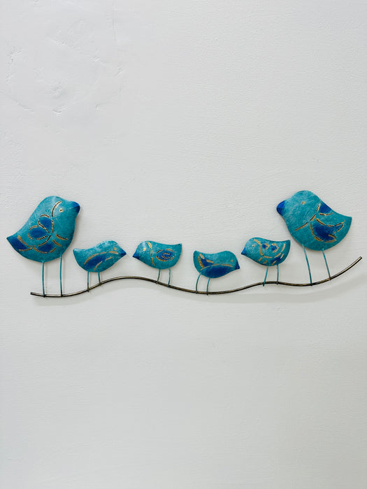 Turquoise Birds on Branch