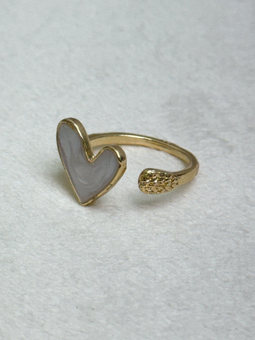 Pearl Heart Ring