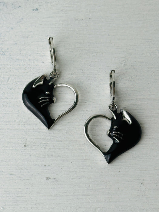 Black Cat Earrings