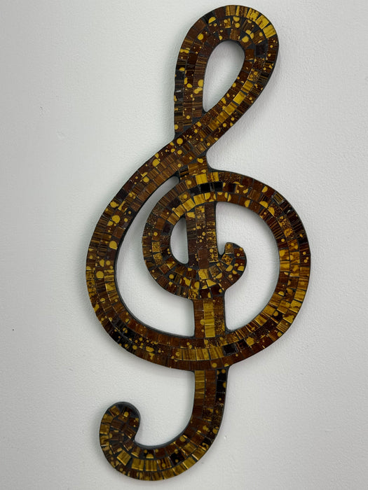 Mosaic Treble Clef - Firecracker