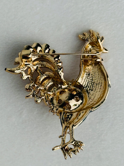 Rooster Brooch