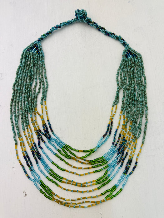 Aketa Necklace - Turquoise &Green ~ ALL JEWELLERY 3 FOR 2
