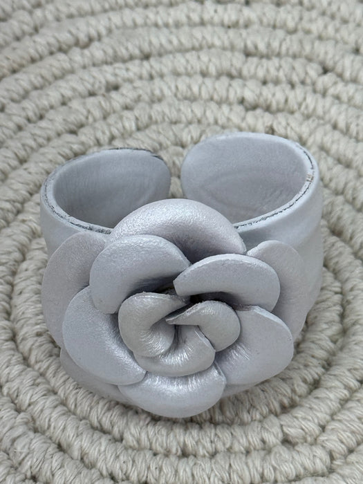 Ciela Leather Bracelet - Metallic Silver