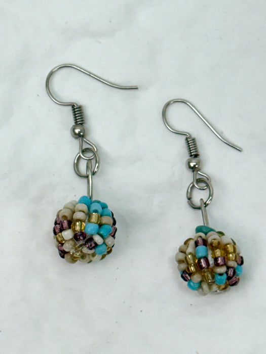 Alia Earrings - Gold & Turquoise Mix
