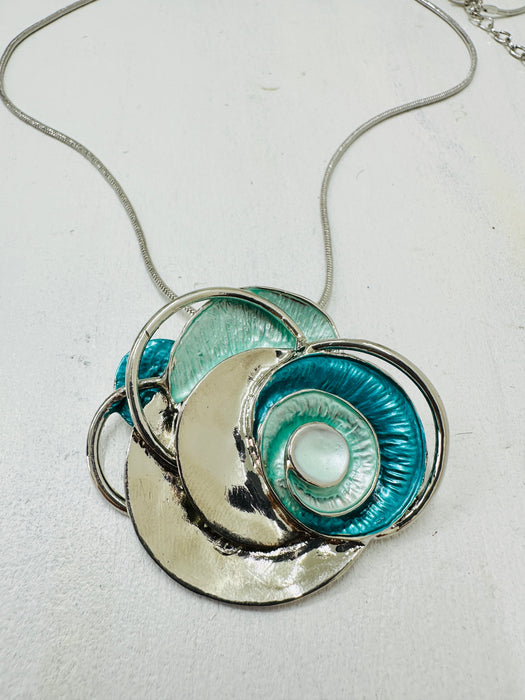 Attina Necklace - Aqua Blue