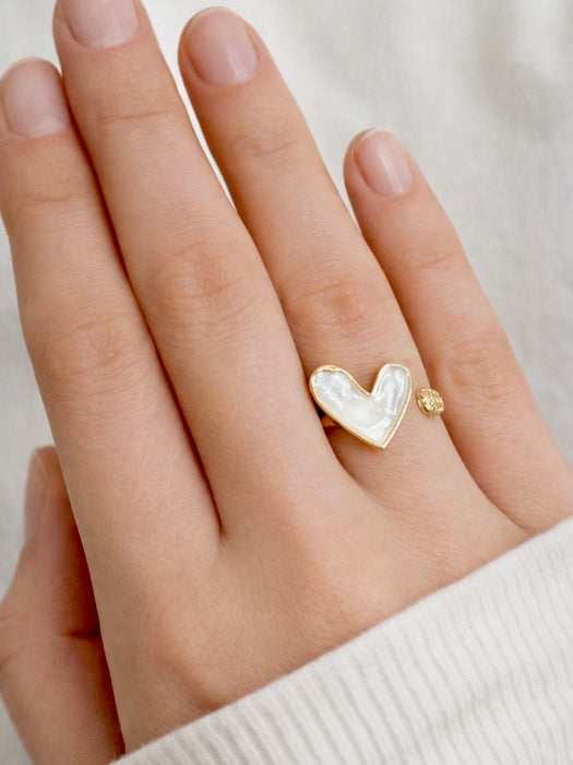 Pearl Heart Ring