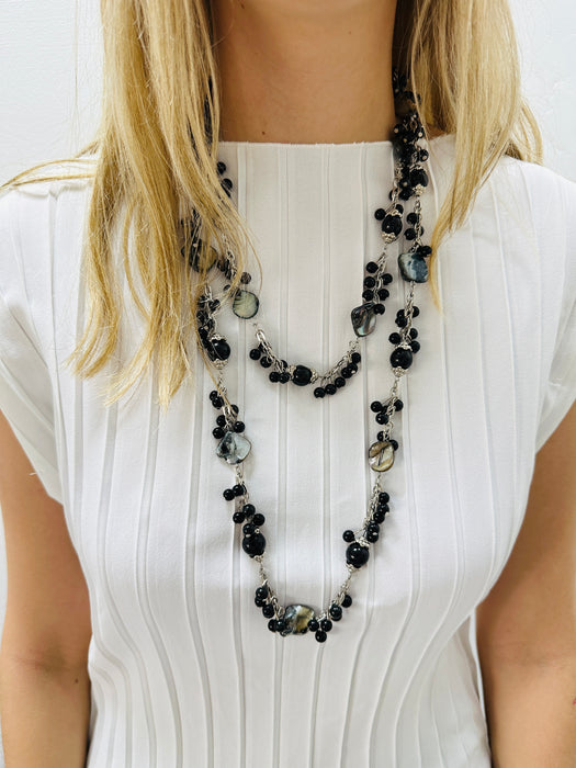 Perla Necklace - Black ~ ALL JEWELLERY 3 FOR 2