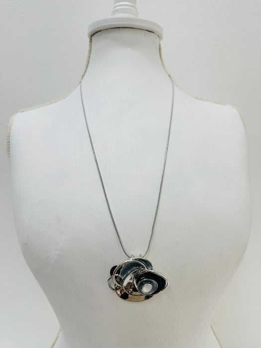Attina Necklace - Grey& White ~ ALL JEWELLERY 3 FOR 2