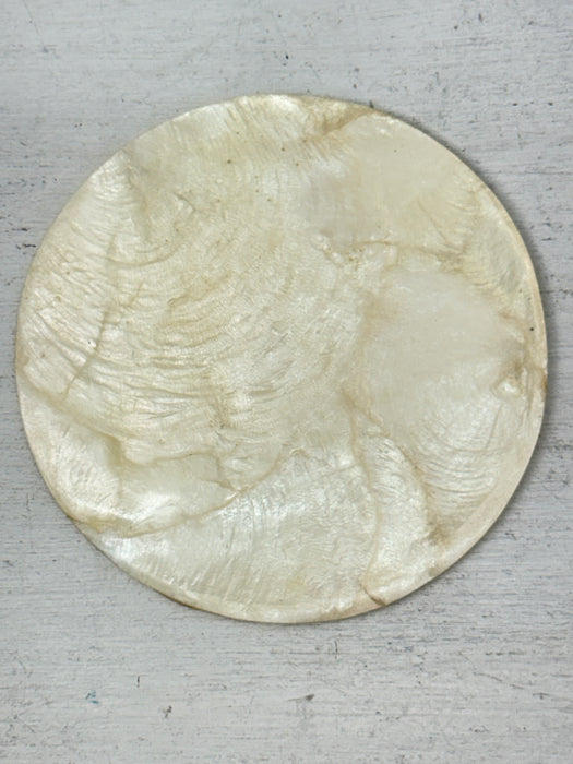 Round Pearl Shell Coaster