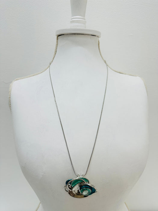 Attina Necklace - Aqua Blue