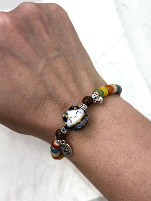 Maneki Bracelet - Black Cat