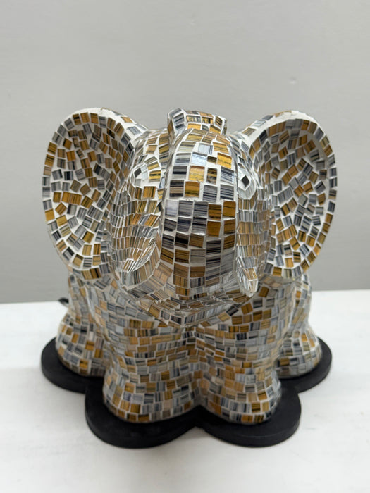 Large Mosaic Elephant Lamp