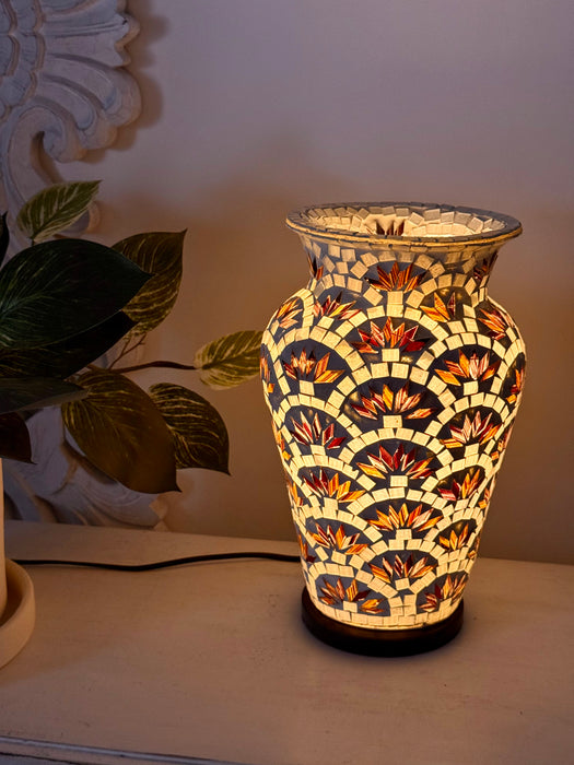 Small Mosaic Vase Lamp - Flower