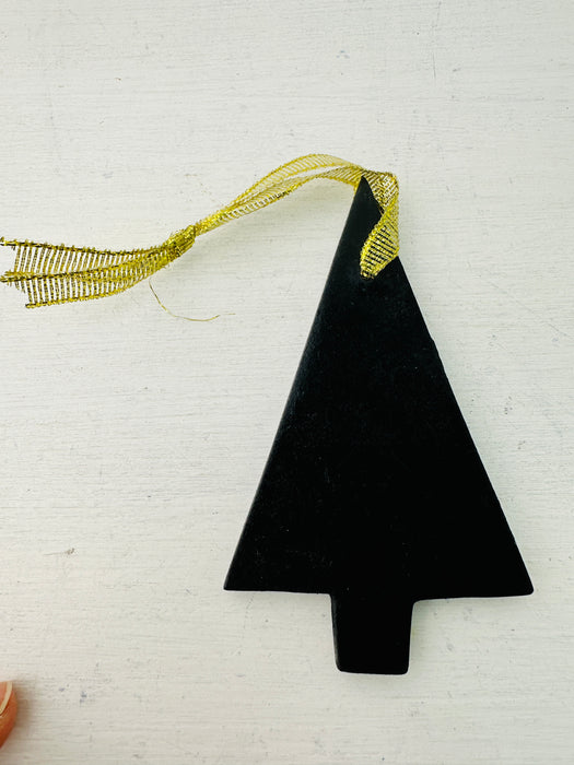 Hängender Mosaik-Weihnachtsbaum - Gelb &amp; Weiß