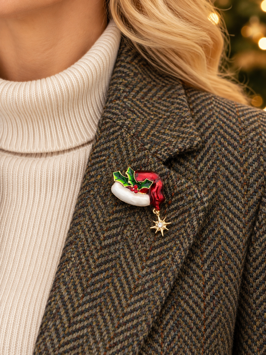 Santa Hat Brooch