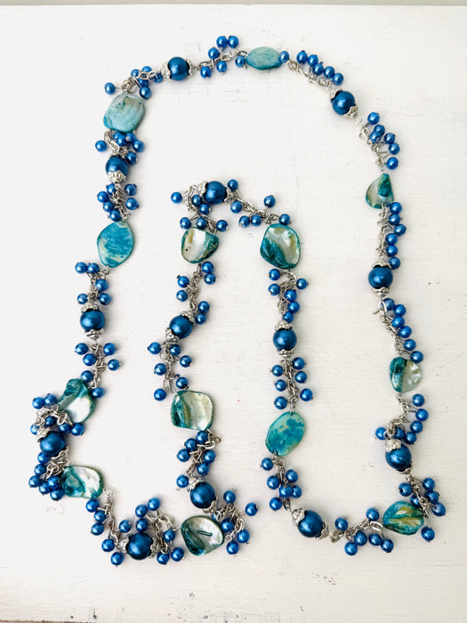 Perla Necklace - Aqua Blue