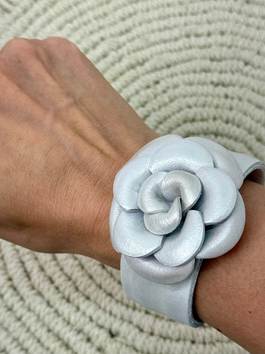 Ciela Leather Bracelet - Metallic Silver