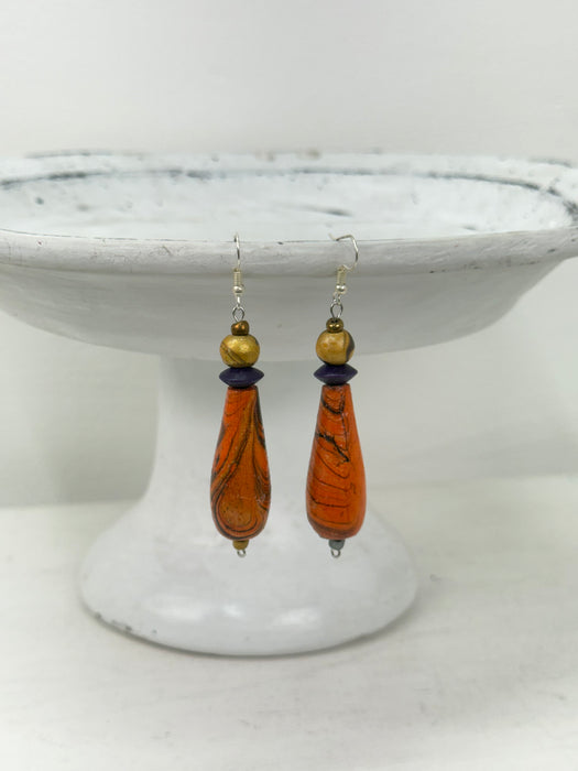 Lysandra Earrings - Orange