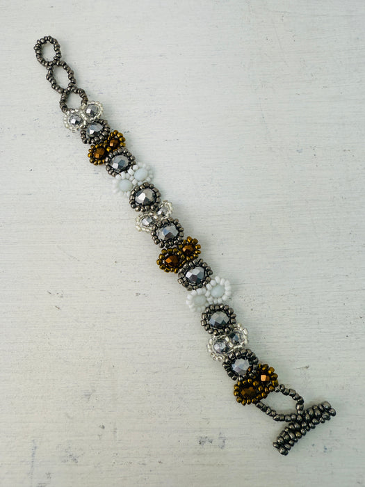 Nell Bracelet- Silver & White ~ ALL JEWELLERY 3 FOR 2