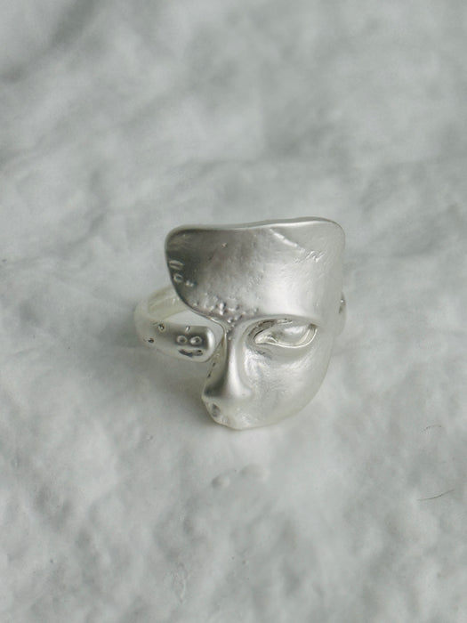 Silver Mask Ring