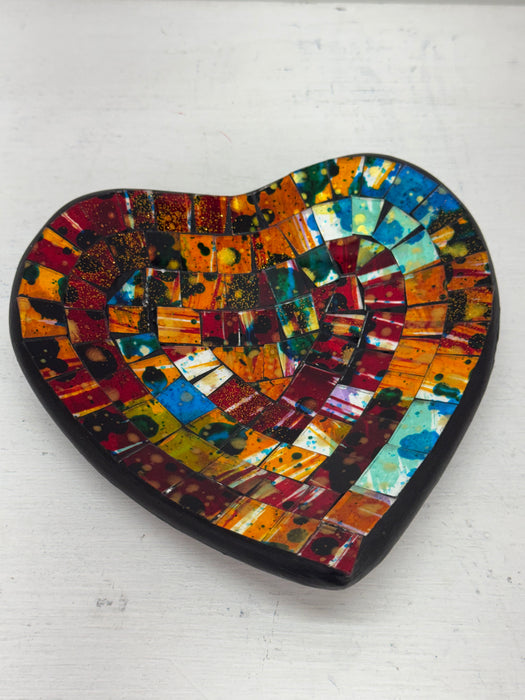 Small Mosaic Heart Bowl - Calypso