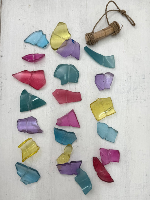 Hanging Frosted Sea Glass Drop