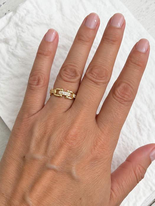 Chain Link Ring - Gold