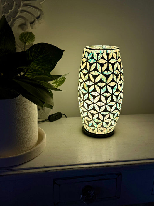 Mosaic Flower Lamp -  Turquoise