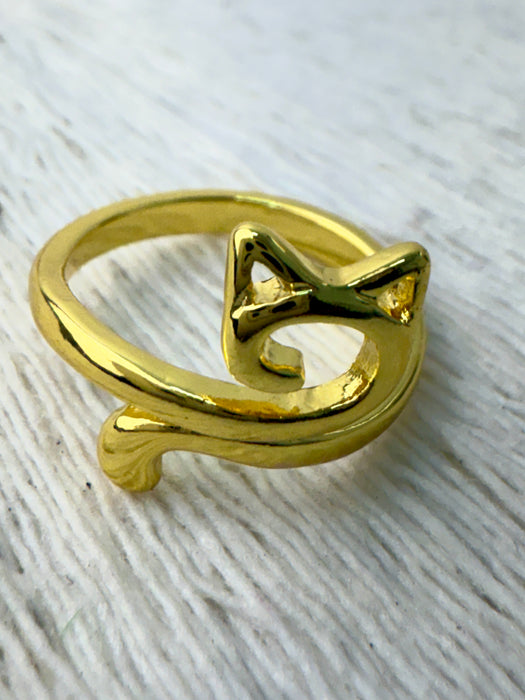 Gold Cat Shape Ring
