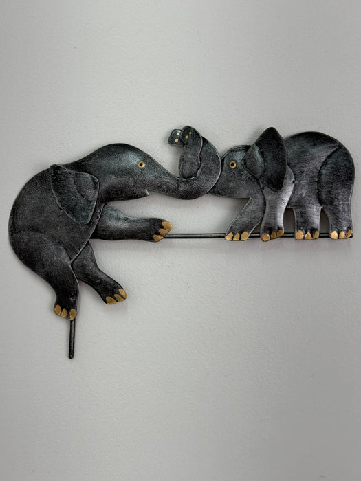 Elephant Door Crawlers - Antique Silver