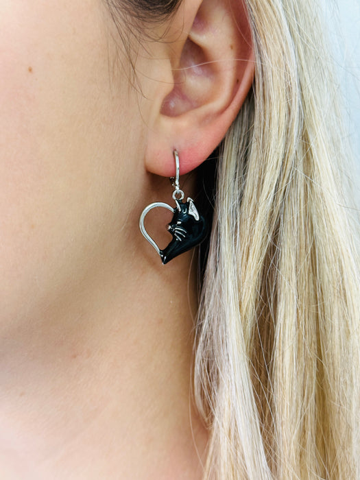 Black Cat Earrings