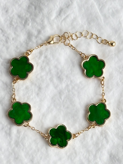 Trèfle Bracelet - Green