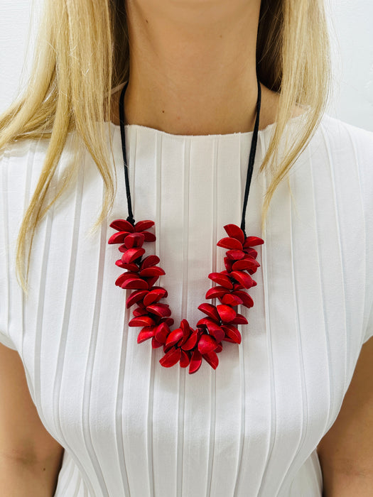 Tagua Necklace - Red