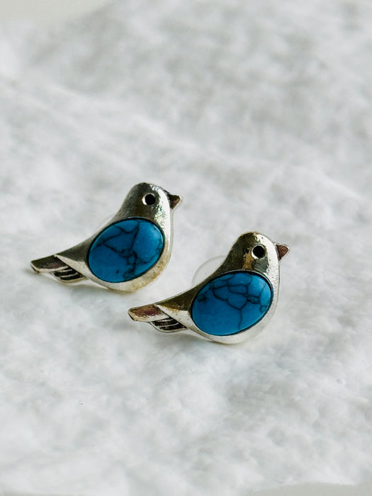 Turquoise bird Earrings