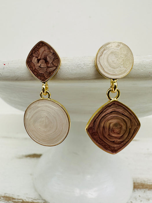 Aruna Earrings Cream– The Red Gecko UK