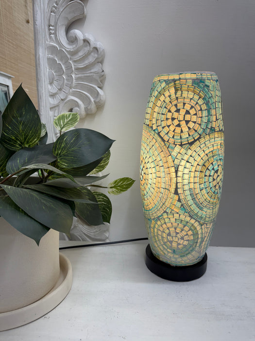 Mosaic Spiral Lamp - Turquoise