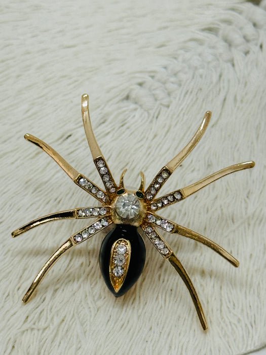 Sparkling Spider Brooch