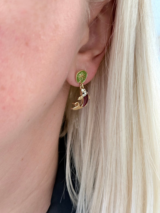 Koi Lily Earrings