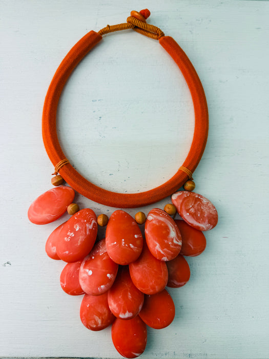 Adeia Necklace - Orange ~ ALL JEWELLERY 3 FOR 2