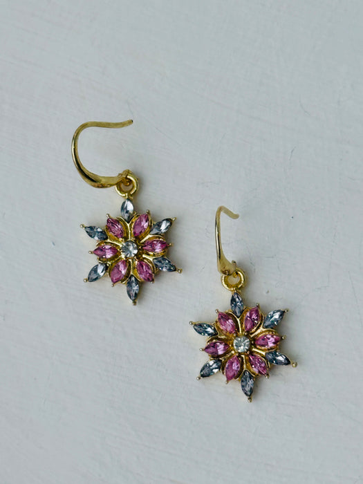 Crystal Flower Earrings