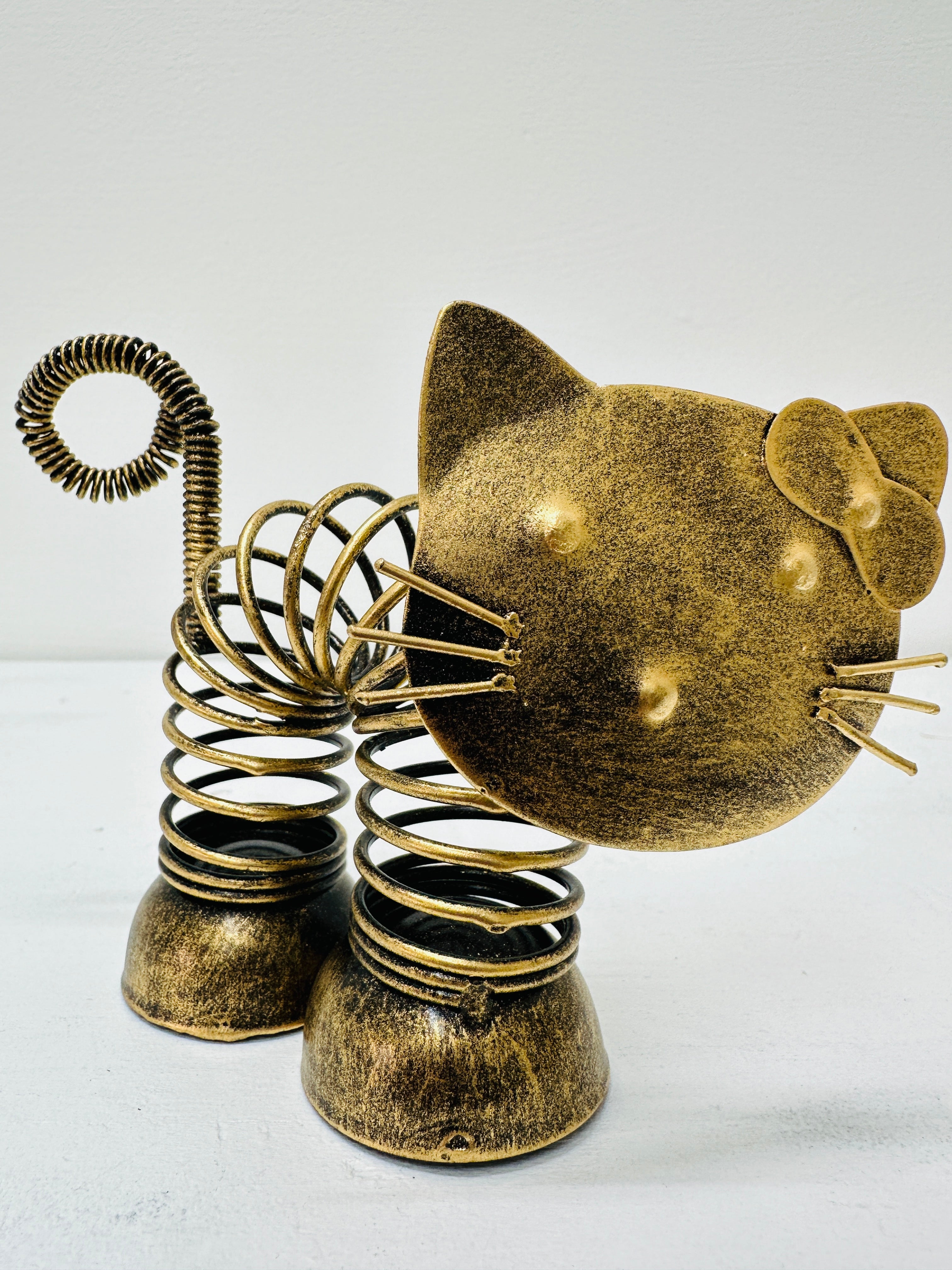 front view of metal spring kitty