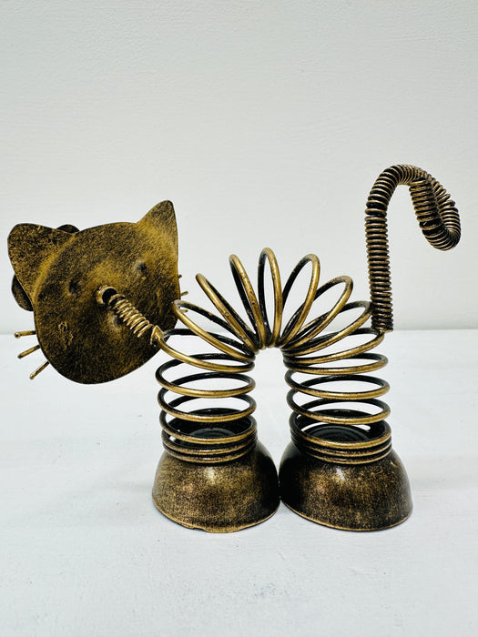 side view of metal spring kitty