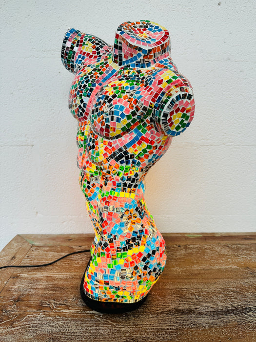 Mosaic Man Body Lamp - Rainbow