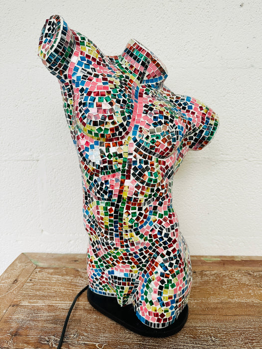 Mosaic Man Body Lamp - Rainbow